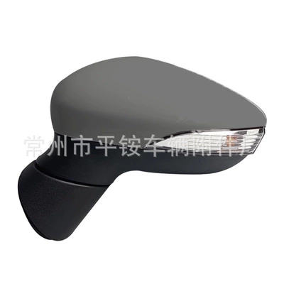 Suitable for Ford 09-15 New Fiesta Rearview Mirror Assembly with Paint Finish Reversing Mirror (Rear mirror/rearview mirror assembly) - 5-wire-electric-adjustable-lens-turn-signal-8-hole-unpainted-l