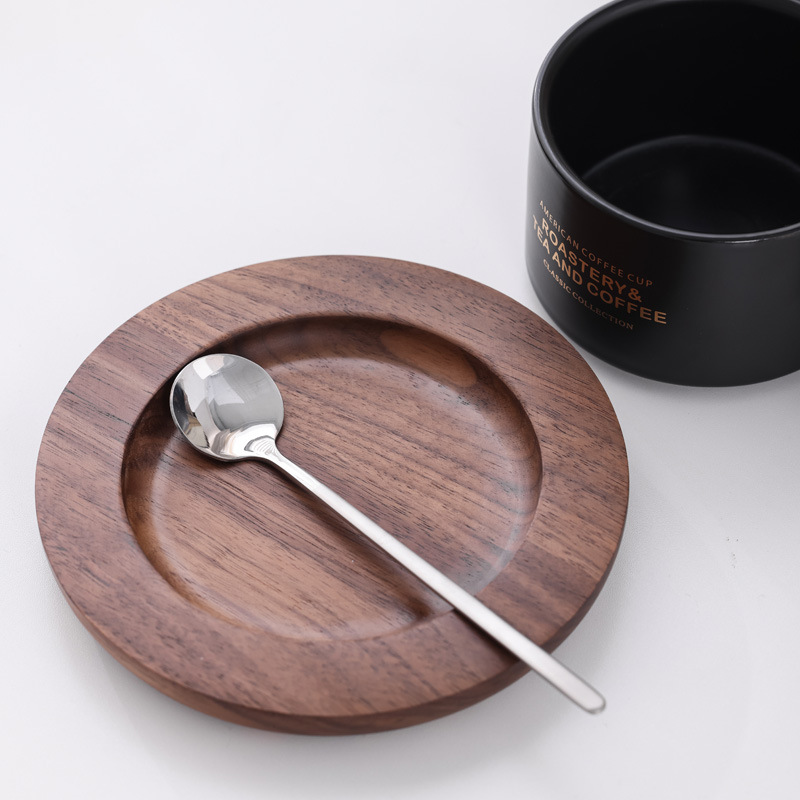 Tazas de café americanas de moda vintage tazas de cerámica tazas de agua tazas de marca con tazas de aluminio tazas de taza grabadas LOGO