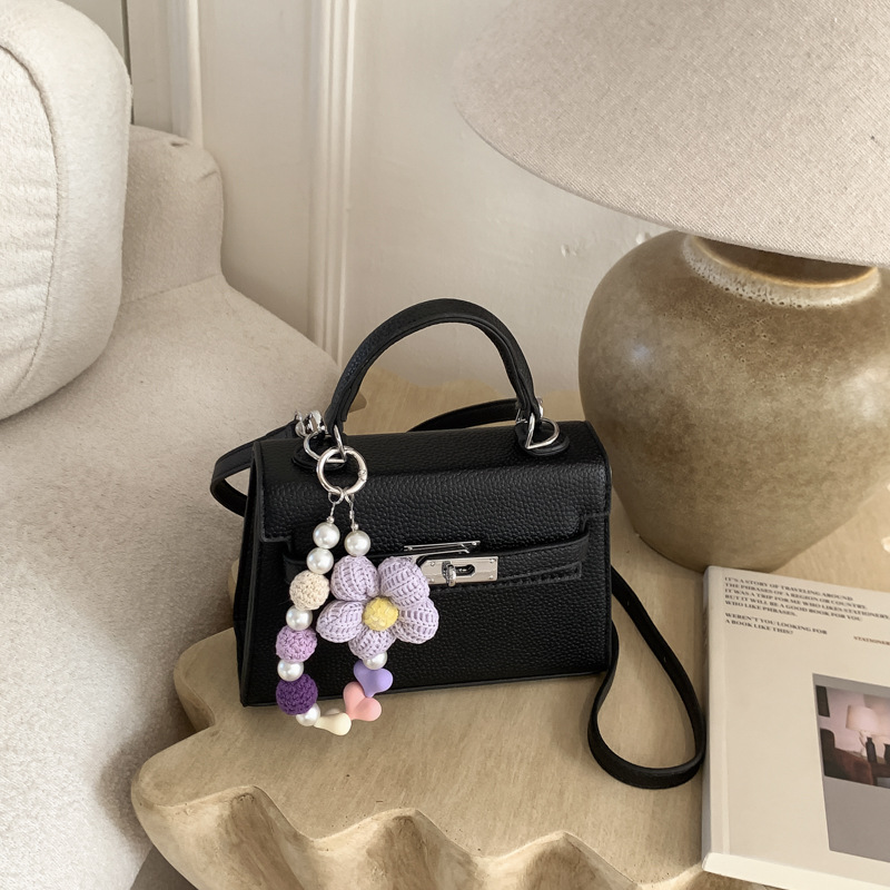 Bolso de mano de alta sensación para mujeres 2026 nuevo retro lichi Kelly bolso nicho lujoso mochila de hombro image 11