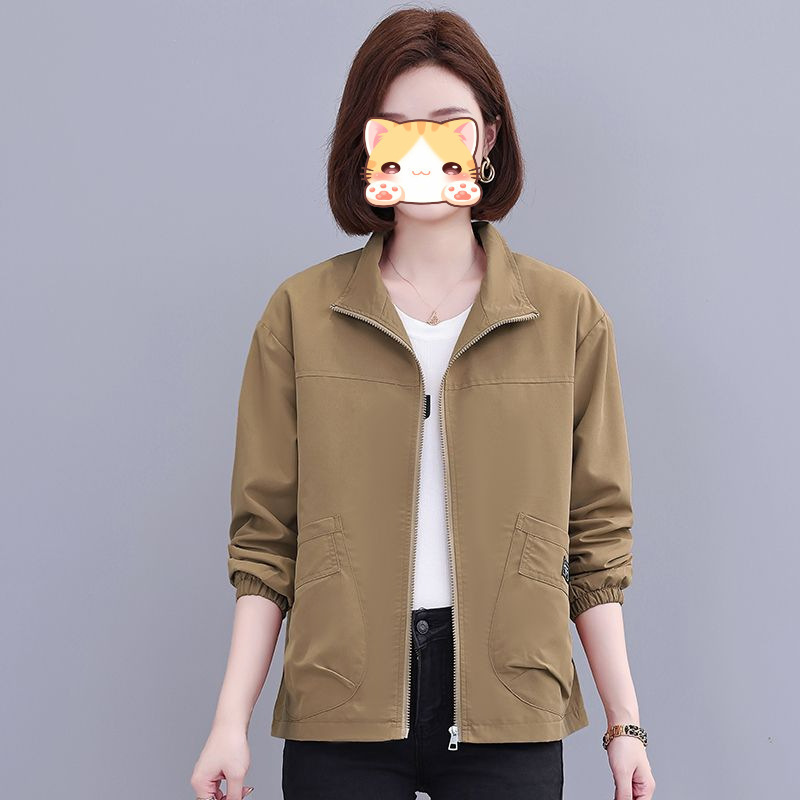 时尚百搭2025连帽妈妈单外套女春秋季新款休闲宽松气质减龄夹克衫|undefined