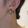 Advanced earrings, silver needle, high-quality style, flowered, bright catchy style, silver 925 sample, 2023 collection