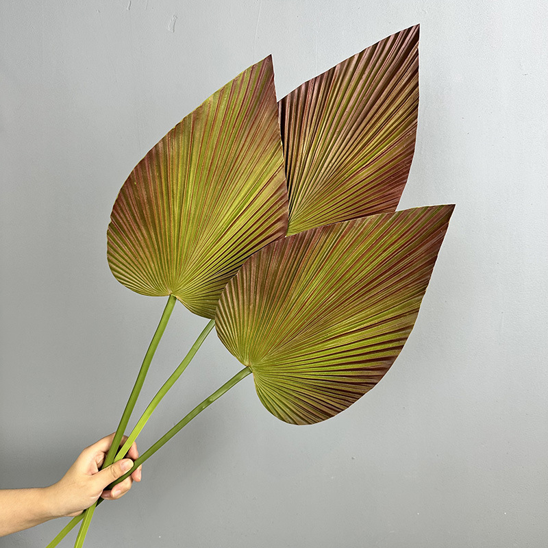 PU pointed fan leaf Nordic wedding home decoration fake flower…