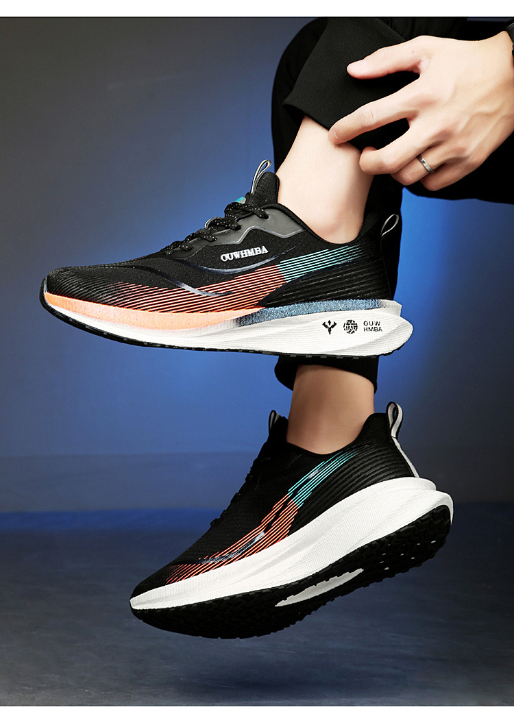 Carbon Plate Running Shoes Breathable Shock Absorbing Trainers_voghion.com