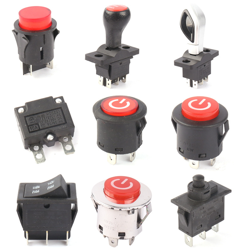 童车开关儿童电动车电源摩托车汽车按钮配件HONGJU船型安全认证