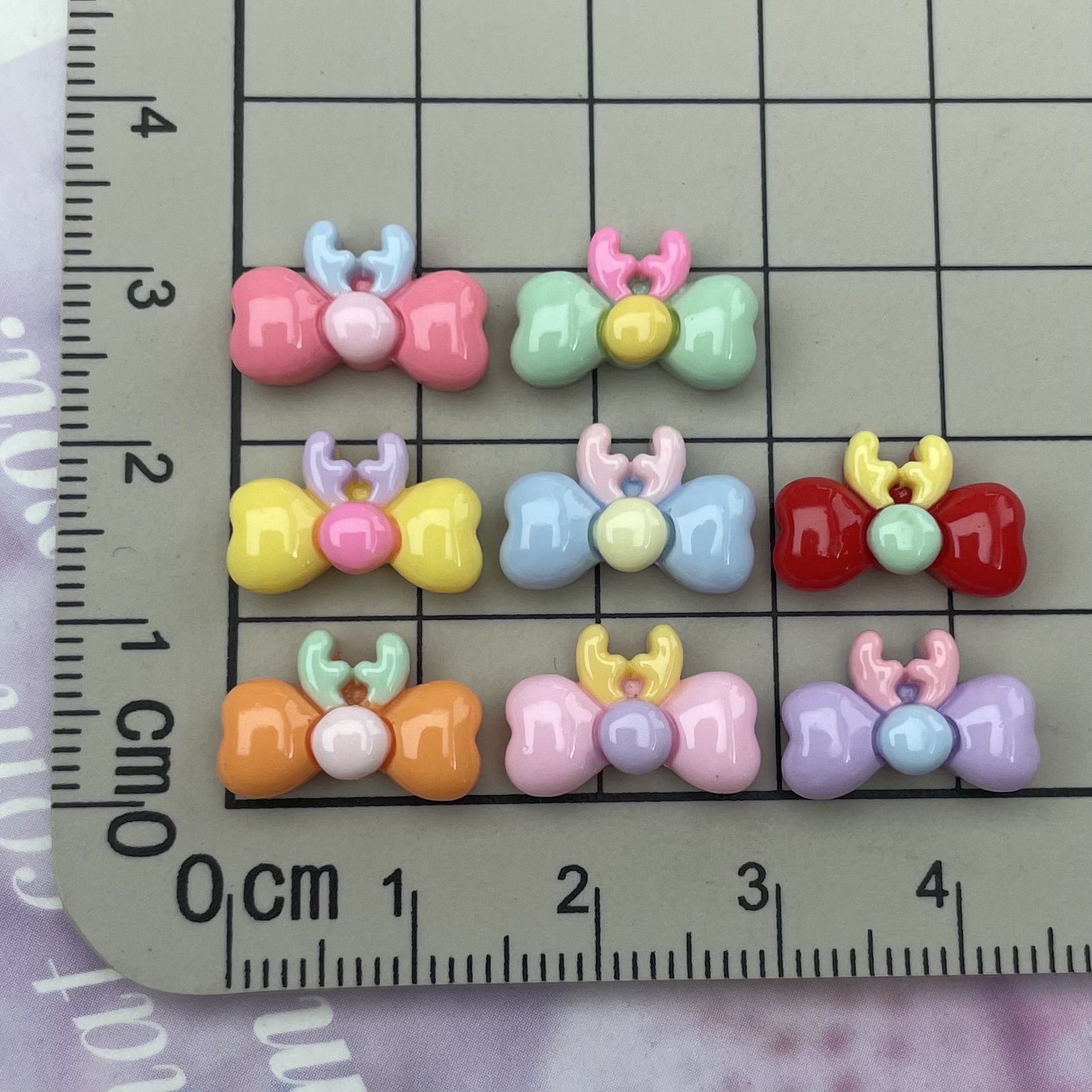 Campana nota nuevo Mini tamaño pequeño brillante resina accesorios horquilla teléfono Shell espárragos accesorios de uñas material pegatinas