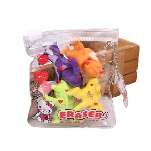 Cartoon Fruit Cake Dinosaur Superman Bag Eraser Creative Three-dimensional Eraser Kindergarten Gift Small Reward