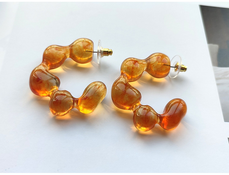 Fashion C Shape Arylic Earrings