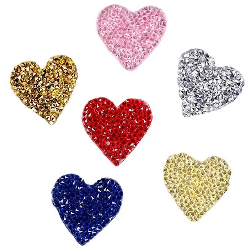 Love Diamond Горячими бриллиантами наклейки персиковое сердце горячего бурения diy смолы страз ювелирные изделия для багажа аксессуары для одежды