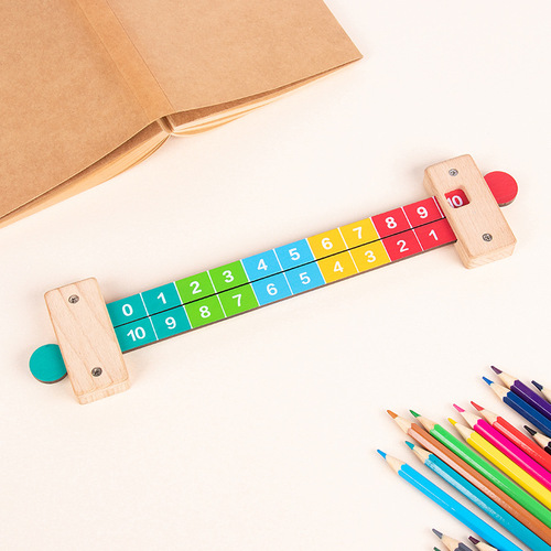 Children's math decomposition ruler is divided into artifacts within 10 for kindergarten mathematics addition and subtraction number decomposition ruler sliding ruler