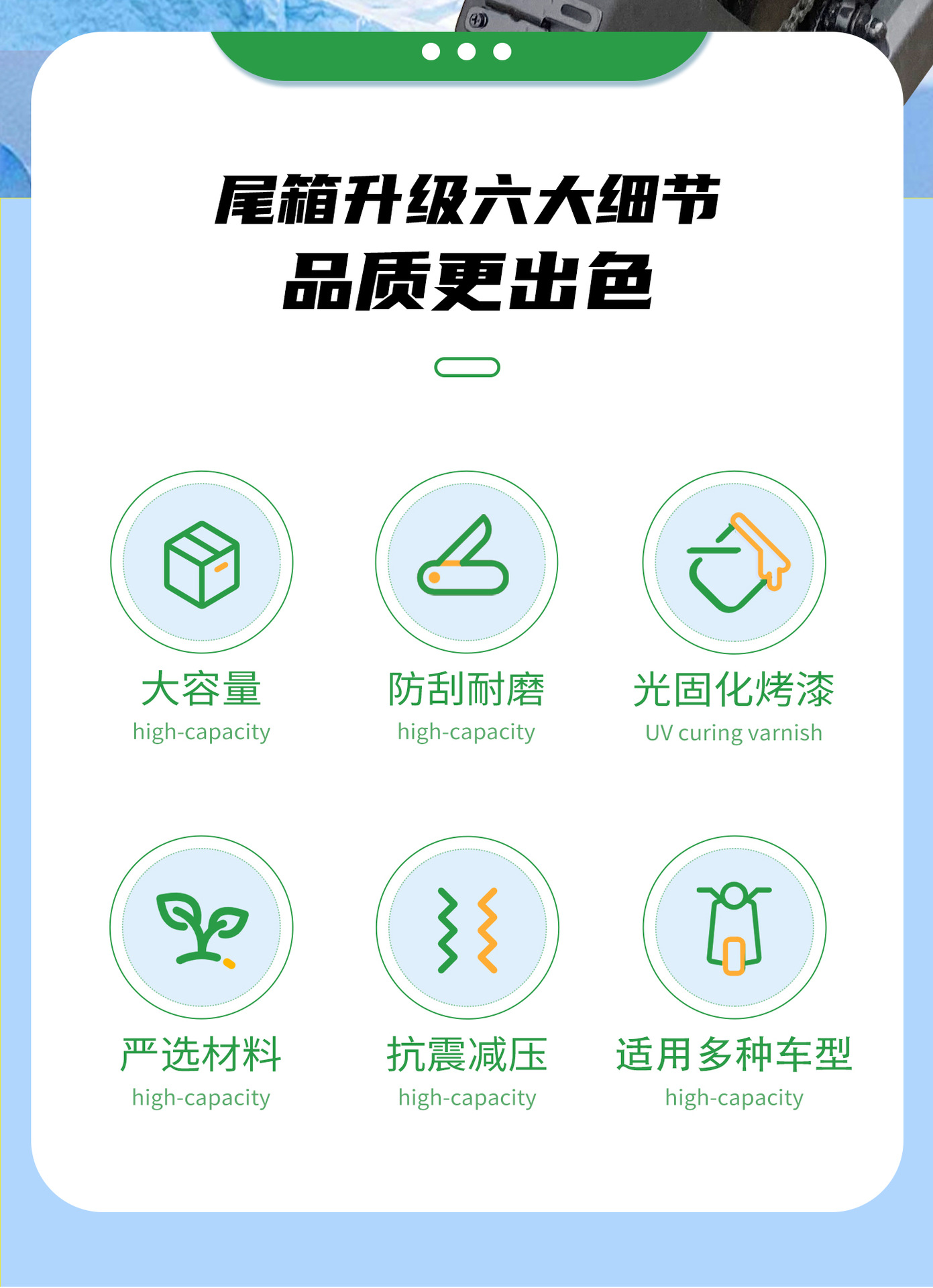 Universal electric vehicle trunk backrest for Yadea, Tailg, Aima, Green Source, and Feiduo storage boxes