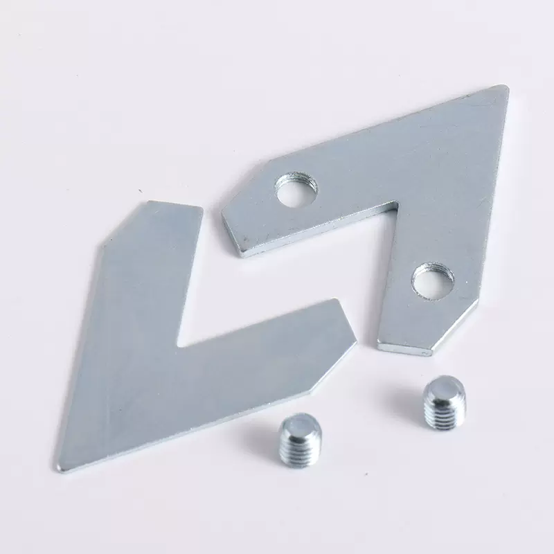 相框五金配件 金属铝框四角两孔角码 固定线条L型角码13x35mm