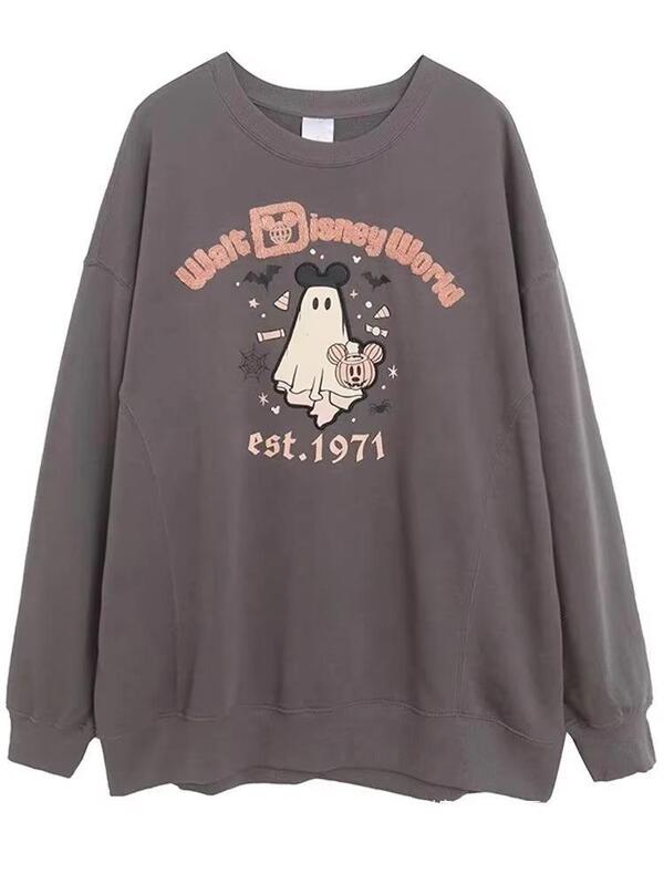 Walt World Castle Letter Halloween Party Villains Christmas Nightmare Sweatshirt Women's Cotton Sheep Walt World Castle Letter Halloween Party Villains Christmas Nightmare Sweatshirt Women's Cotton Sheep