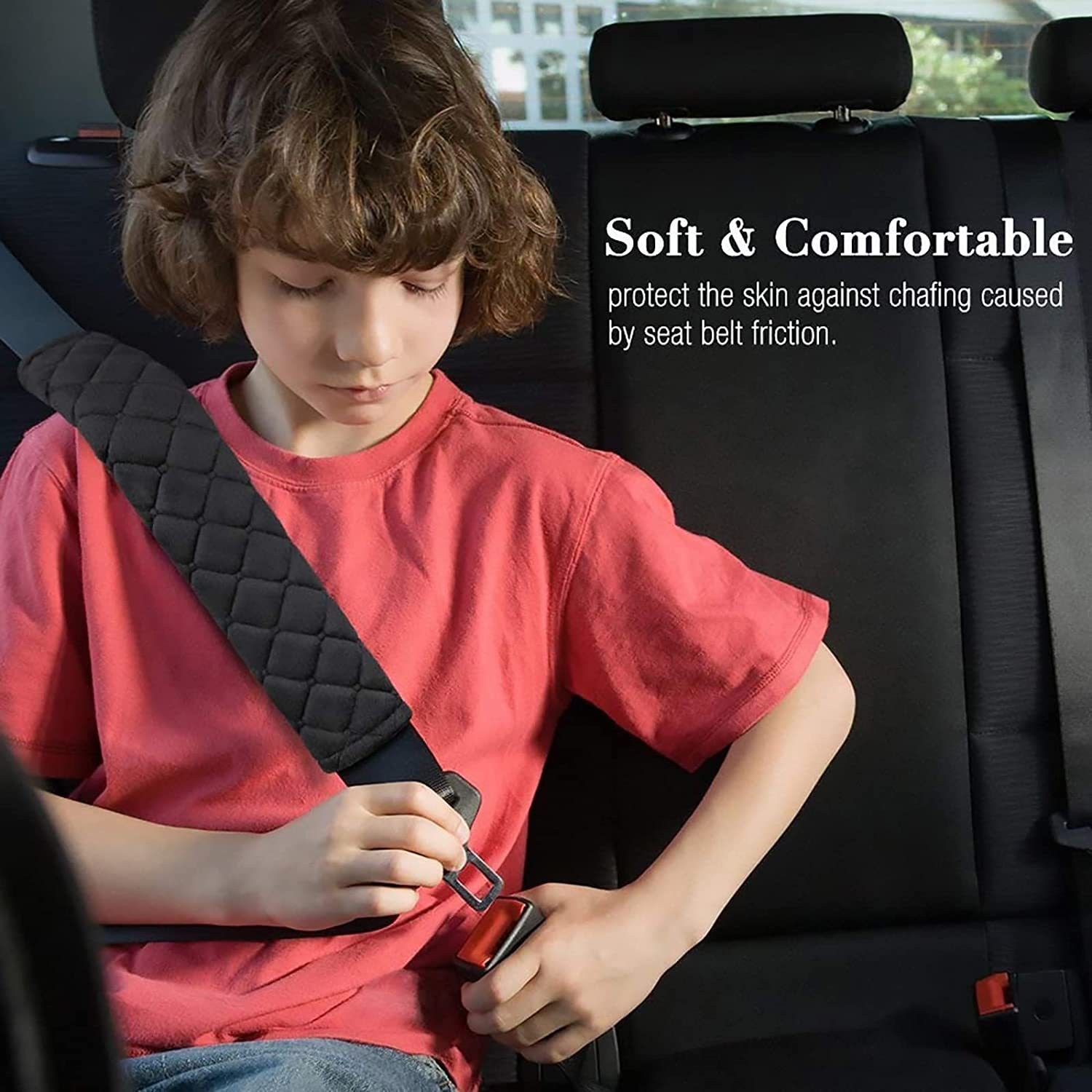 General Motors Seat Belt Shoulder Pad Baby Carriage with Protective Cover Adult Backpack Shoulder Pad Anti-Leg Neck Adjuster