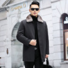 Medium and long term Mink overcoat man Overcome mink Internal bile Whole mink Nick garment Middle and old age Real gross leather and fur loose coat