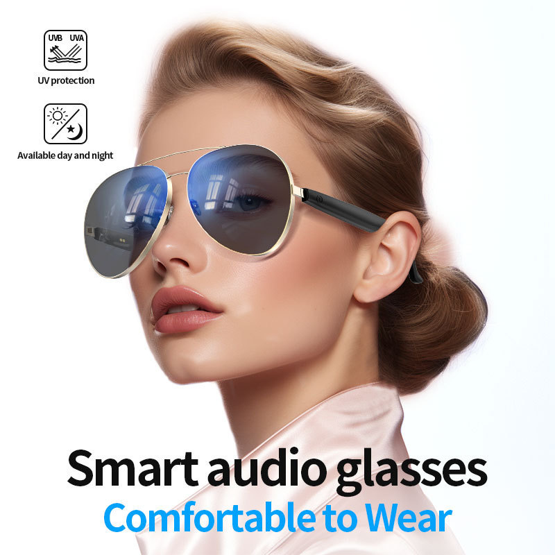 Y06-12 新しい国境を越えた人気のスマート AI Bluetooth メガネ通話ビジネス Bluetooth ヘッドセットスマート メガネ TWS|undefined