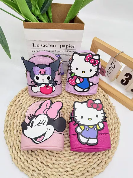 Cute Mickey and Minnie Cartoon Coin Purse Key Bag Pendant Children's Mini Bag Small Pendant Keychain Wholesale