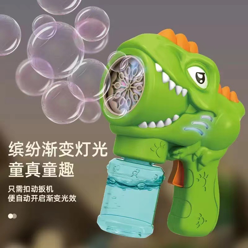 가방 녹색-10 홀 전자동 버블 머신 + 배터리