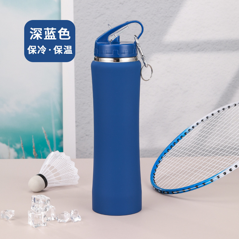 Transfronterizo nueva taza de paja de acero inoxidable portátil al aire libre portátil hervidor portátil taza pequeña cintura taza de vacío de gran capacidad