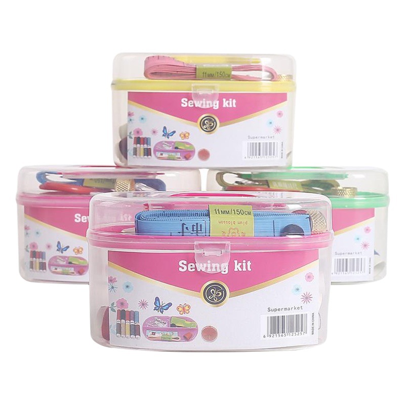 Caja de costura portátil de 8 piezas traje práctico hogar multi-caja de costura funcional caja de almacenamiento de agujas de coser a mano al por mayor