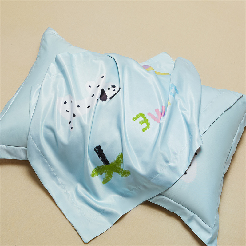 Un par de fundas de almohada de seda de hielo de 48cmx74cm fundas de almohada de seda para el hogar 2025 nuevo juego completo individual premium