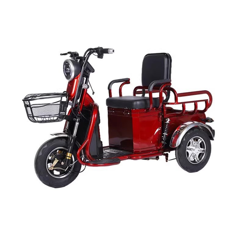 Triciclo eléctrico doméstico pequeño para hombres y mujeres, padres e hijos para recoger a niños, vehículos de batería para personas mayores, tirando de mercancías, uso dual