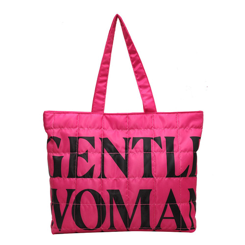 韩容量托特包ins洋气新款女士手提包跨境风潮GW帆布字母女包