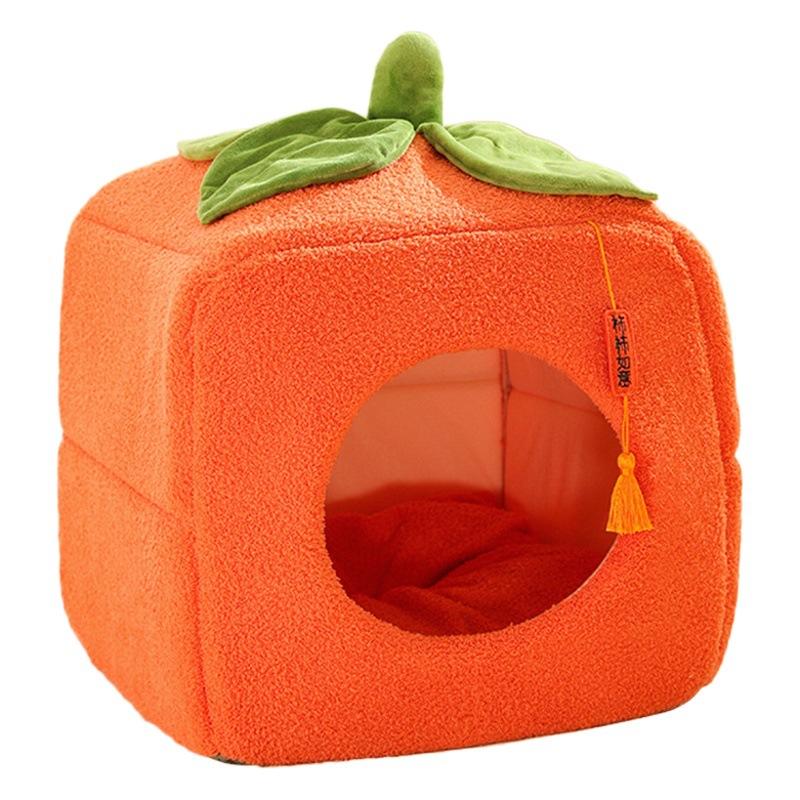 Gato perrera invierno cálido semi-cerrado gato nido suministros para mascotas gato casa gato cama caqui Ruyi casa al por mayor
