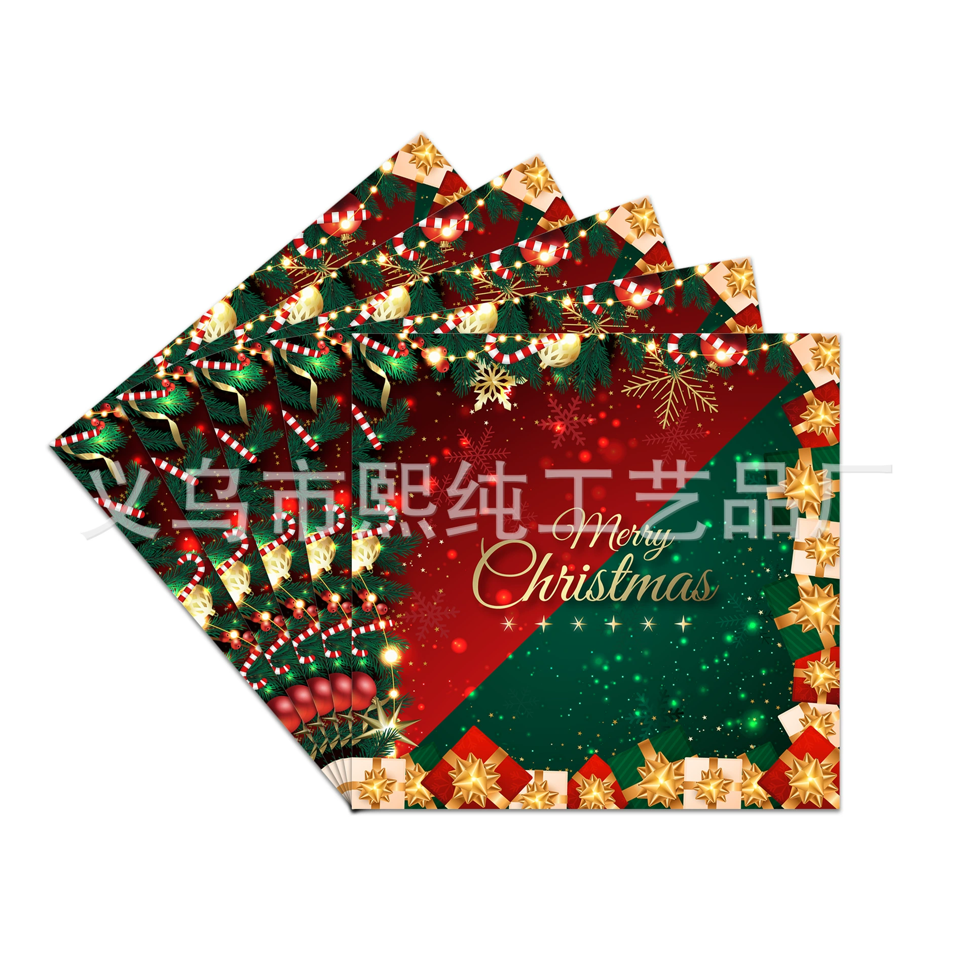Christmas tableware, disposable set, wipes, new collection, (Physicals)