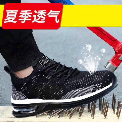 Men's Athletic Shoes 2025 Summer New Lace-Up Casual Shoes with Air Cushion Flyknit Running Shoes Cross-Border Wholesale Casual Shoes