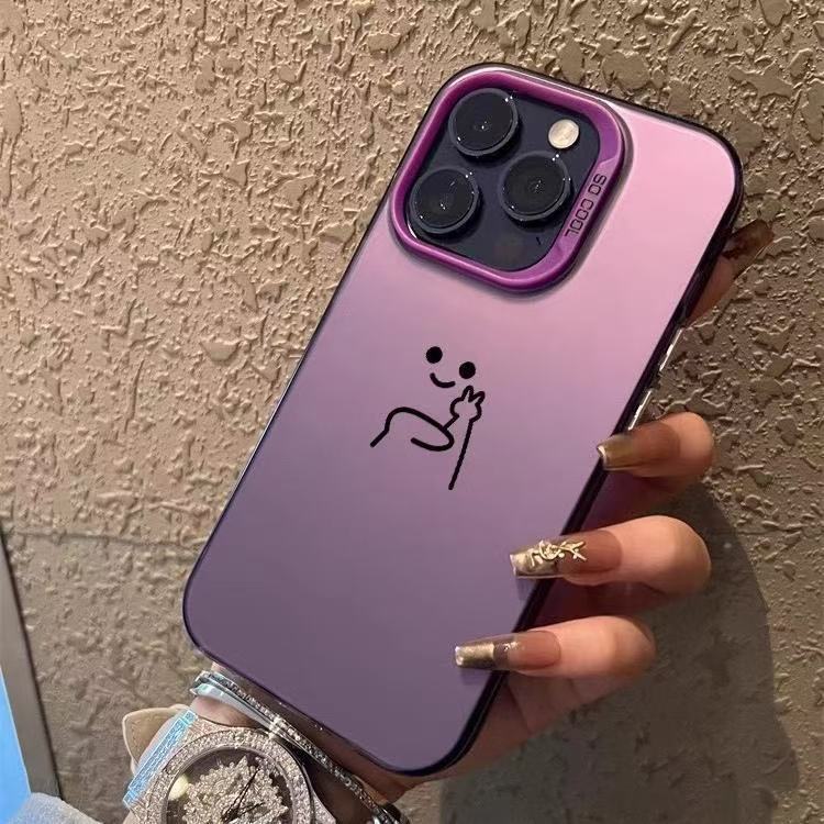 Nueva marca de moda para iPhone 16 funda para teléfono móvil Apple 15promax/14 gesto personalizado anti-caída 13pro12