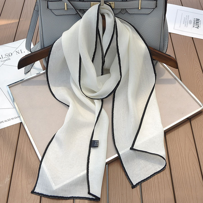 Buñuelo de seda sólida pequeña banda larga ligera Tiansil correa de cabello correa de cabello correa