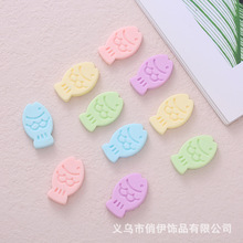 ins风小鱼饼干树脂配件批发 diy服饰儿童发夹 马卡龙色少女心