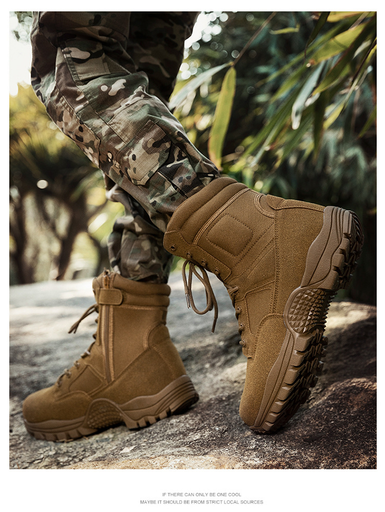 New outdoor special forces training boots large size for tactical boots men and women wear-resistant combat boots hiking desert hiking boots_voghion.com