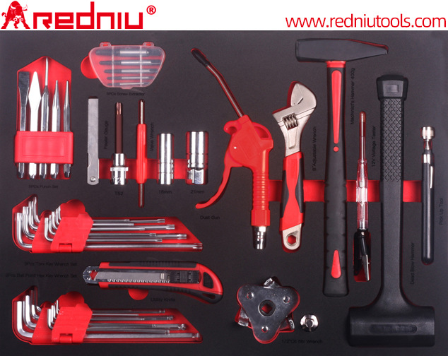 冲凿断丝取出器塞尺气门芯扳手内六角锤子捡拾器汽修五金工具组套