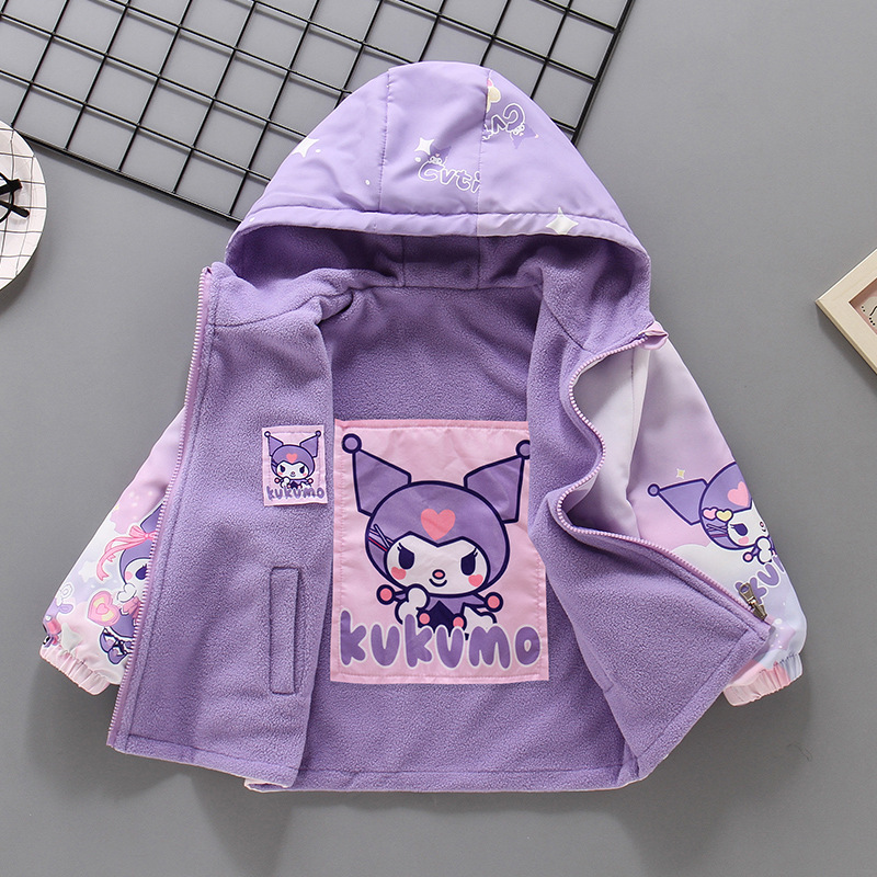 Girls' Spring and Autumn Velvet Jacket 2025 New Children's Korean-style Jacket for Girls