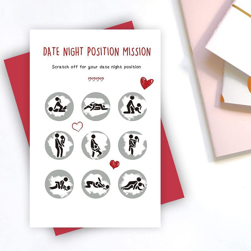 现货热销情人节卡片情侣约会卡片刮刮卡夫妻刮刮卡Scratch Card