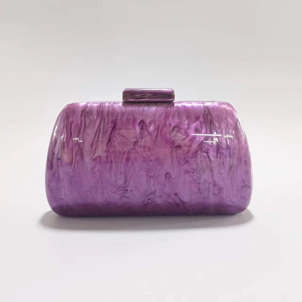 Elegante pochette da sera in acrilico – Borsa a tracolla versatile con catena staccabile per matrimoni e feste (albicocca)_voghion.com