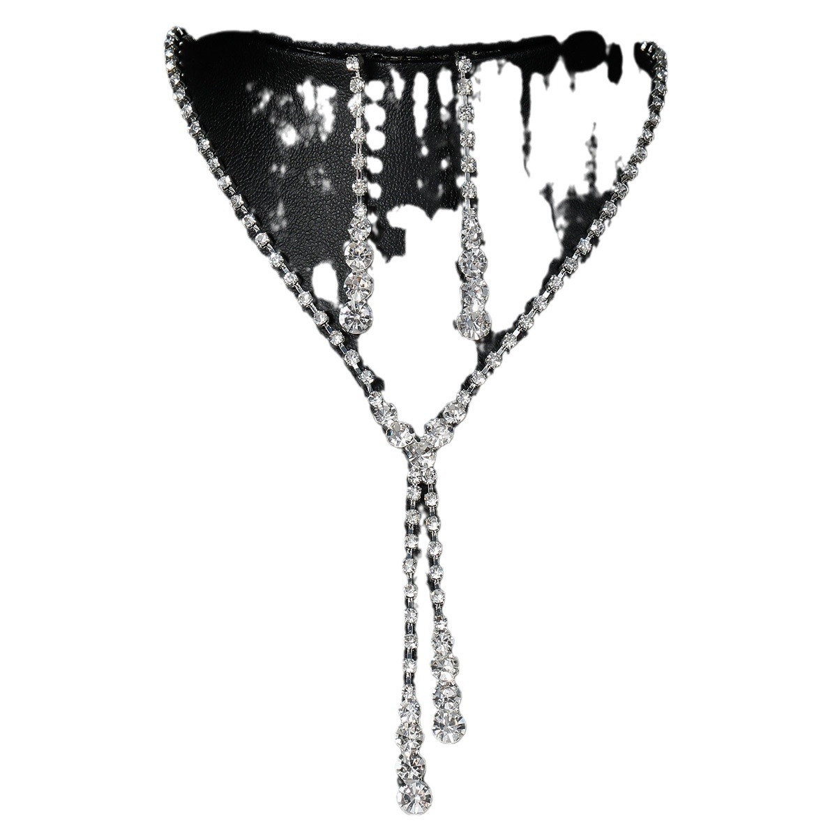 hot selling bridal necklace set necklace earrings grab chain rhinestone jewelry banquet party jewelry set accessories_voghion.com
