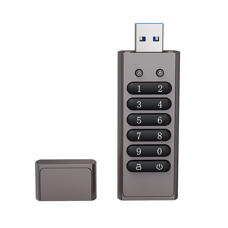 Suministro directo de fábrica aleación de zinc cifrado u disco AES256 hardware cifrado usb3.0 alta velocidad transmisión botón digital u disco