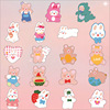 Acrylic Cartoon animal badge Bunny lovely Brooch Hearts Chest badge Bag Accessories