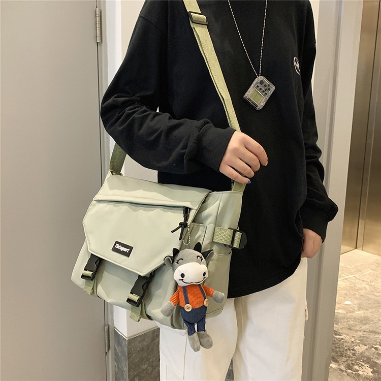 Primavera nueva bolsa de hombro de las mujeres pareja estudiante de gran capacidad bolsa de mensajero de moda ins bolsa de mensajero