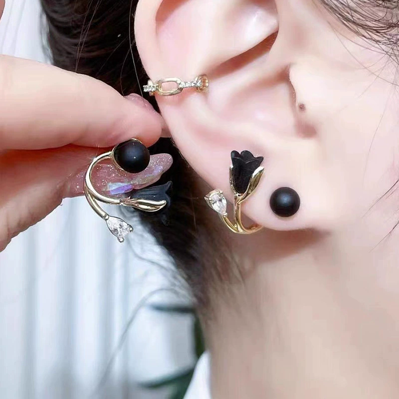 Сережки бренда, для импорта, японский и корейский, цветы