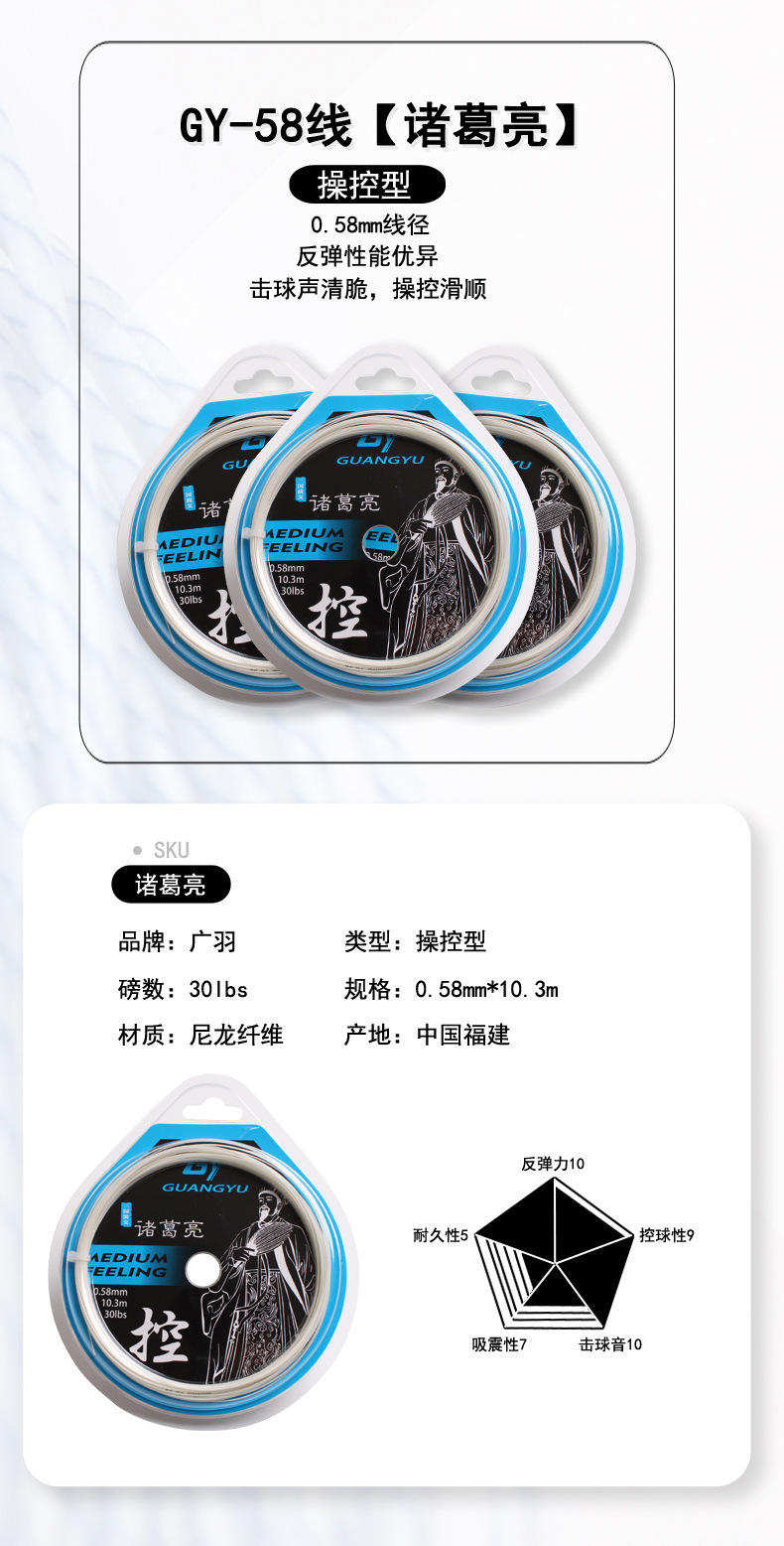 Badminton snaar duurzaam en elastisch voor badmintonracket_voghion.com