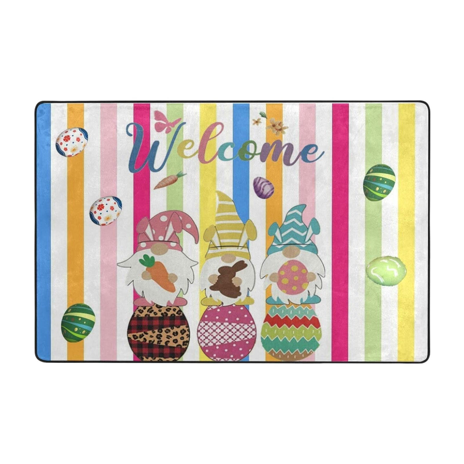 Easter theme carpet non-slip entrance door mat absorbent bathroom kitchen entrance floor mat_voghion.com