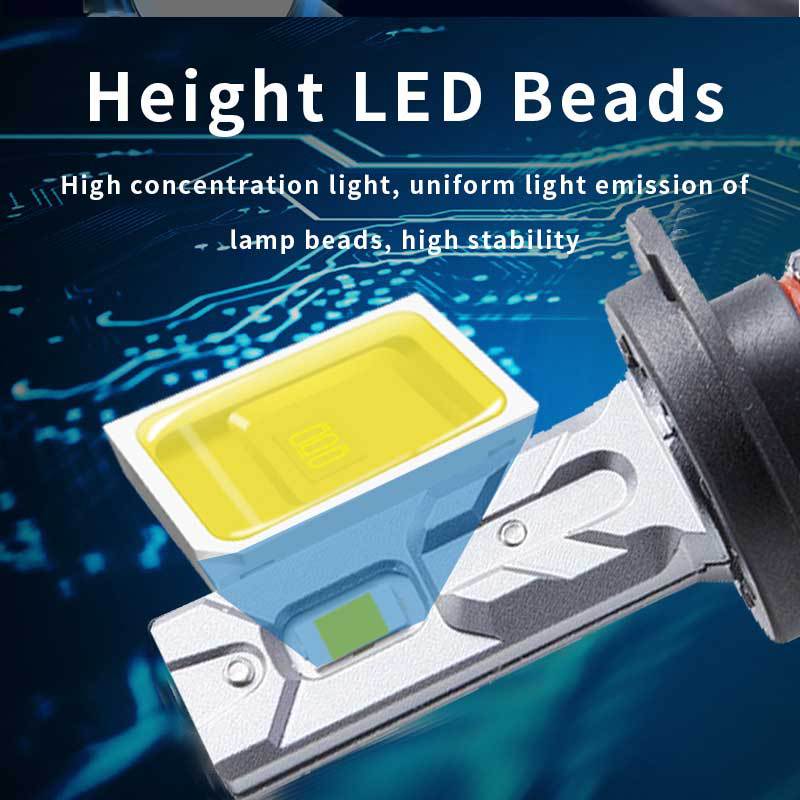 (2개) 국경 간 재고 H7 LED 헤드 라이트 자동차 플러그 앤 플레이 고출력 H4 멀리 통합 H11 H1 9005 조명