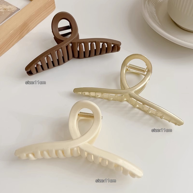 Horquilla de acrílico de las mujeres cuchara trasera updo clip de pelo grande celebridad de Internet elegante tiburón clip tocado simple horquilla