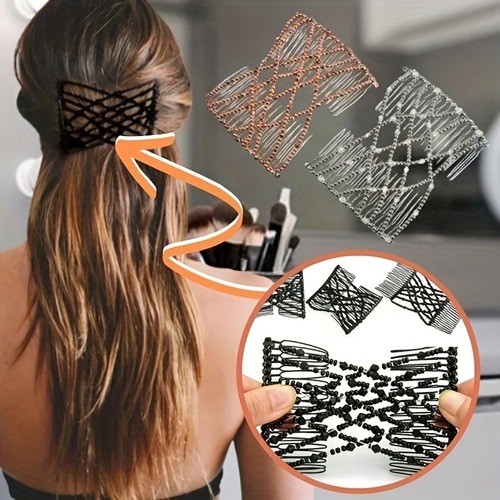 Creative Versatile Elastic Hair Comb with Fashionable and Versatile Magic Invisible Hair Accessory for Lazy People