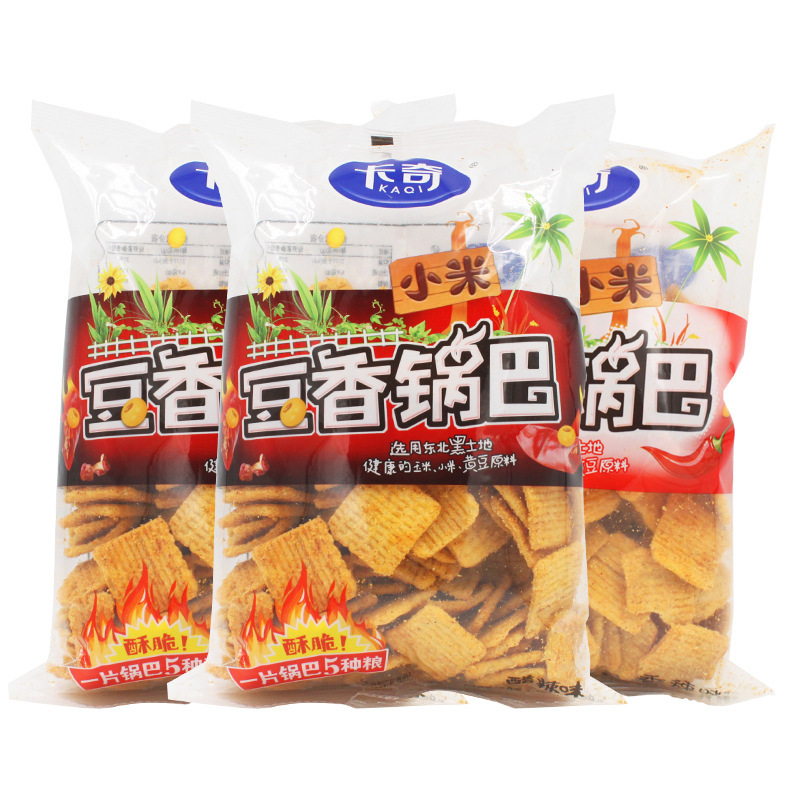 卡奇小米豆香锅巴240g*5袋香辣烧烤香甜口味休闲零食膨化食品产|undefined