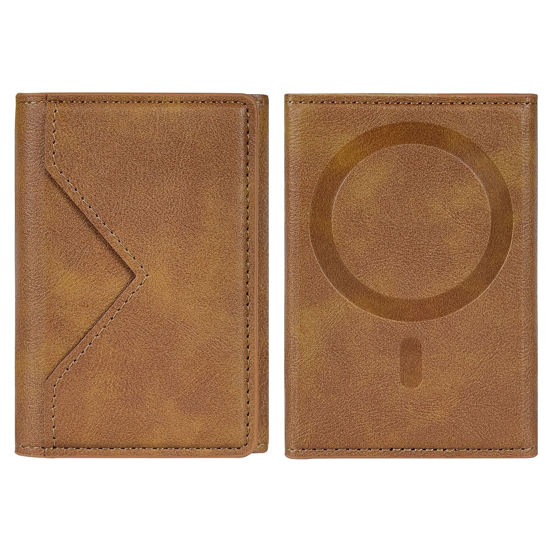 Adecuado para Apple iphone tarjetero con tres tapones magnéticos plegables súper magnéticos monedero con tarjetero