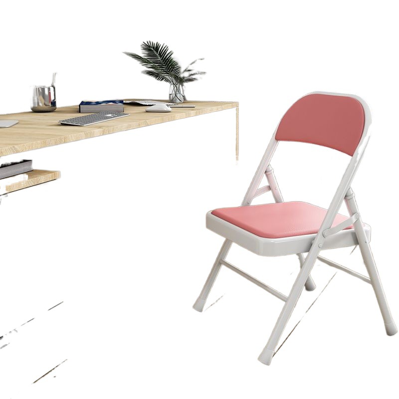 Hogar silla plegable taburete con respaldo simple silla de conferencia de oficina portátil silla de computadora silla de dormitorio silla de entrenamiento silla de comedor